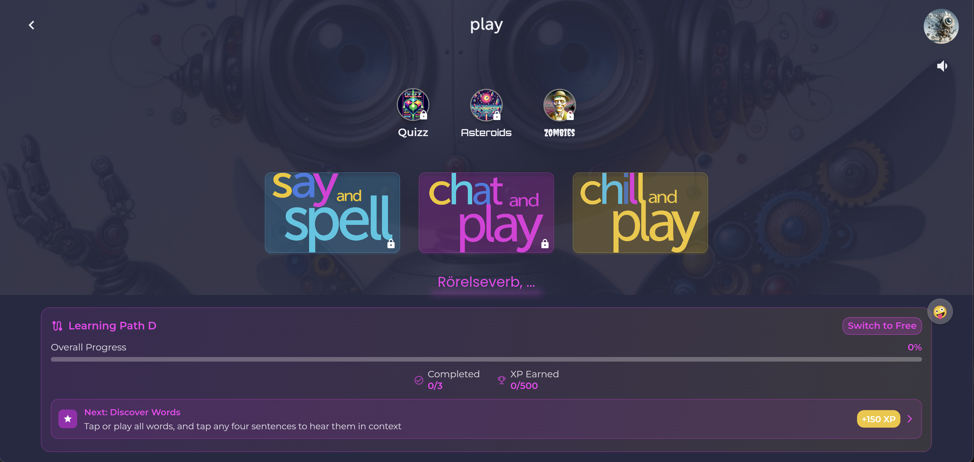 Play Homework dashboard preview
