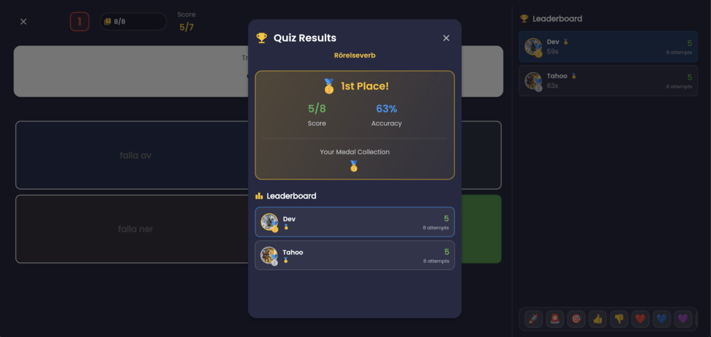 Quiz Results